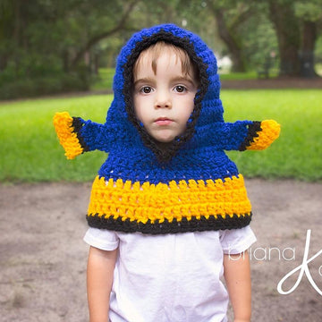Blue Tang Fish Hooded Cowl