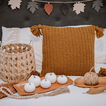 Crochet Knit Purl Pillow