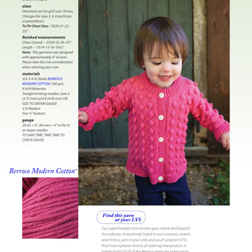 Berroco Rosebay Cardigan Knitting Pattern