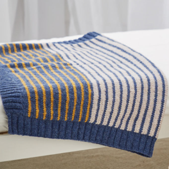 Sirdar Striped Pullover and Blanket Knitting Pattern