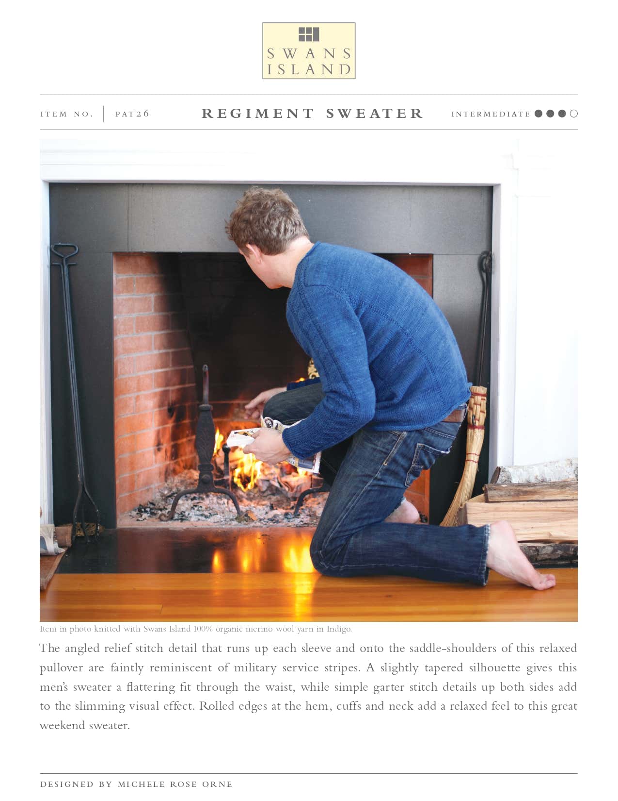 Swans Island Regiment Sweater Jumper Knitting Pattern