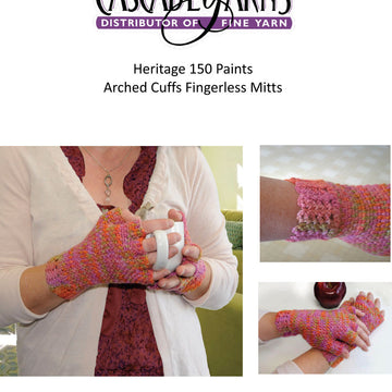 Arched Cuff Mitts Mittens Crochet Pattern