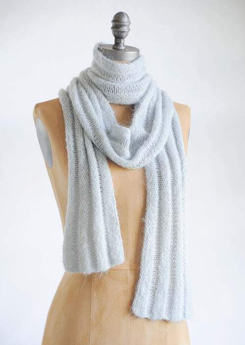 Silk & Suri Scarf in Blue Sky Fibers - T9 PDF