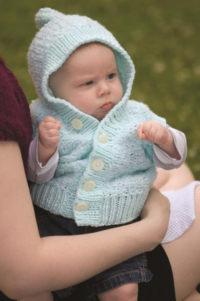 Baby Cardigan in Plymouth Yarn Dreamland and Dreamland Fancy - 1973 - PDF