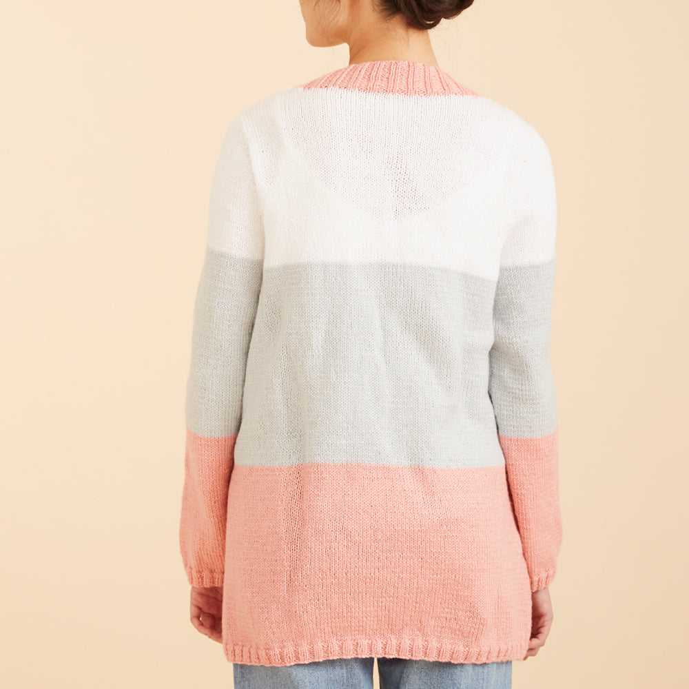 Paintbox Yarns Warm Hug Wrap Cardigan Knitting Pattern