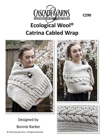Cascade Yarns C Catrina Cabled Wrap Shawl Crochet Pattern