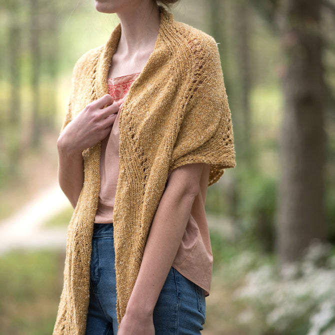 Berroco Amber Waves Shawl Wrap Knitting Pattern
