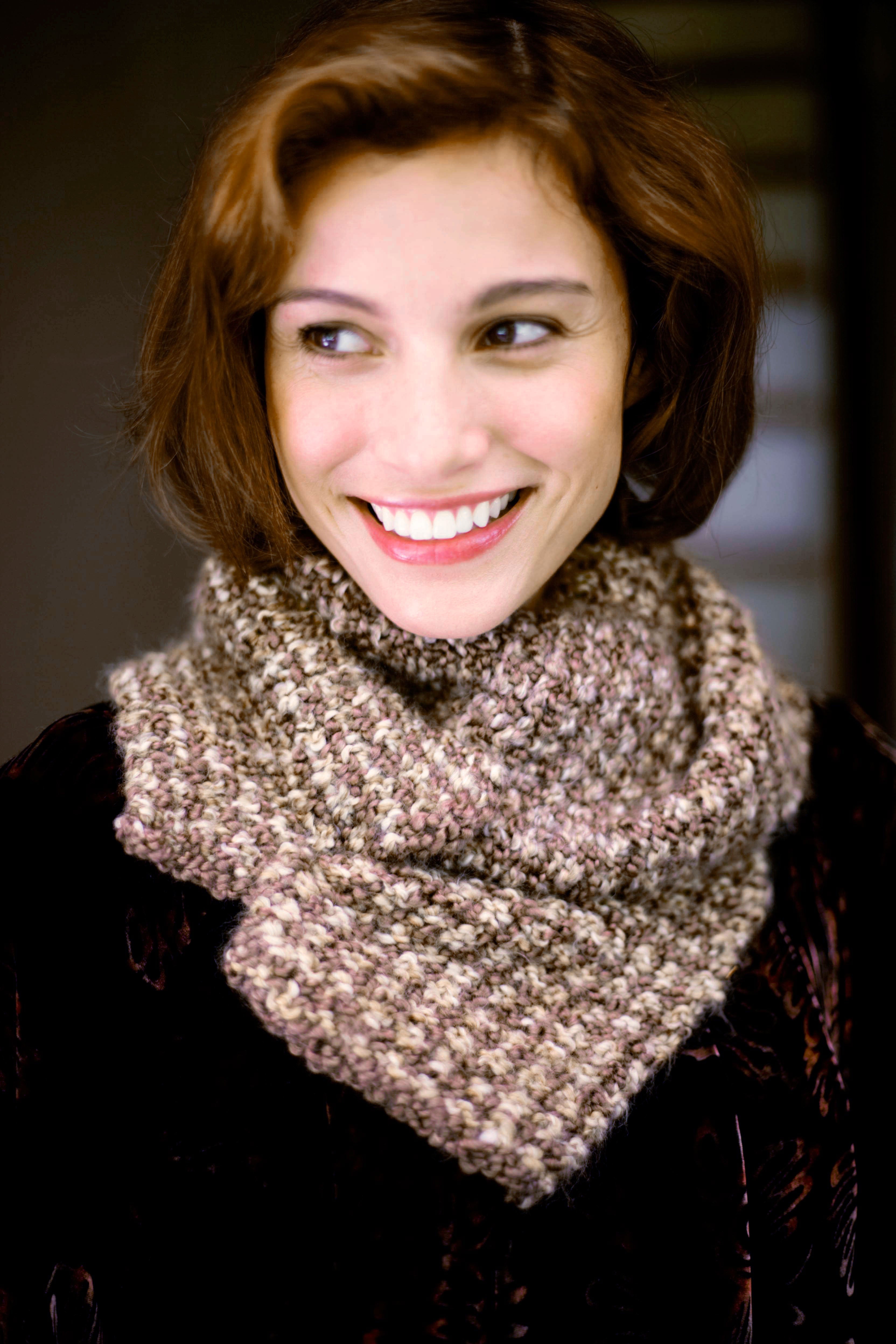 Two Color Tweed Scarf Knitting Pattern