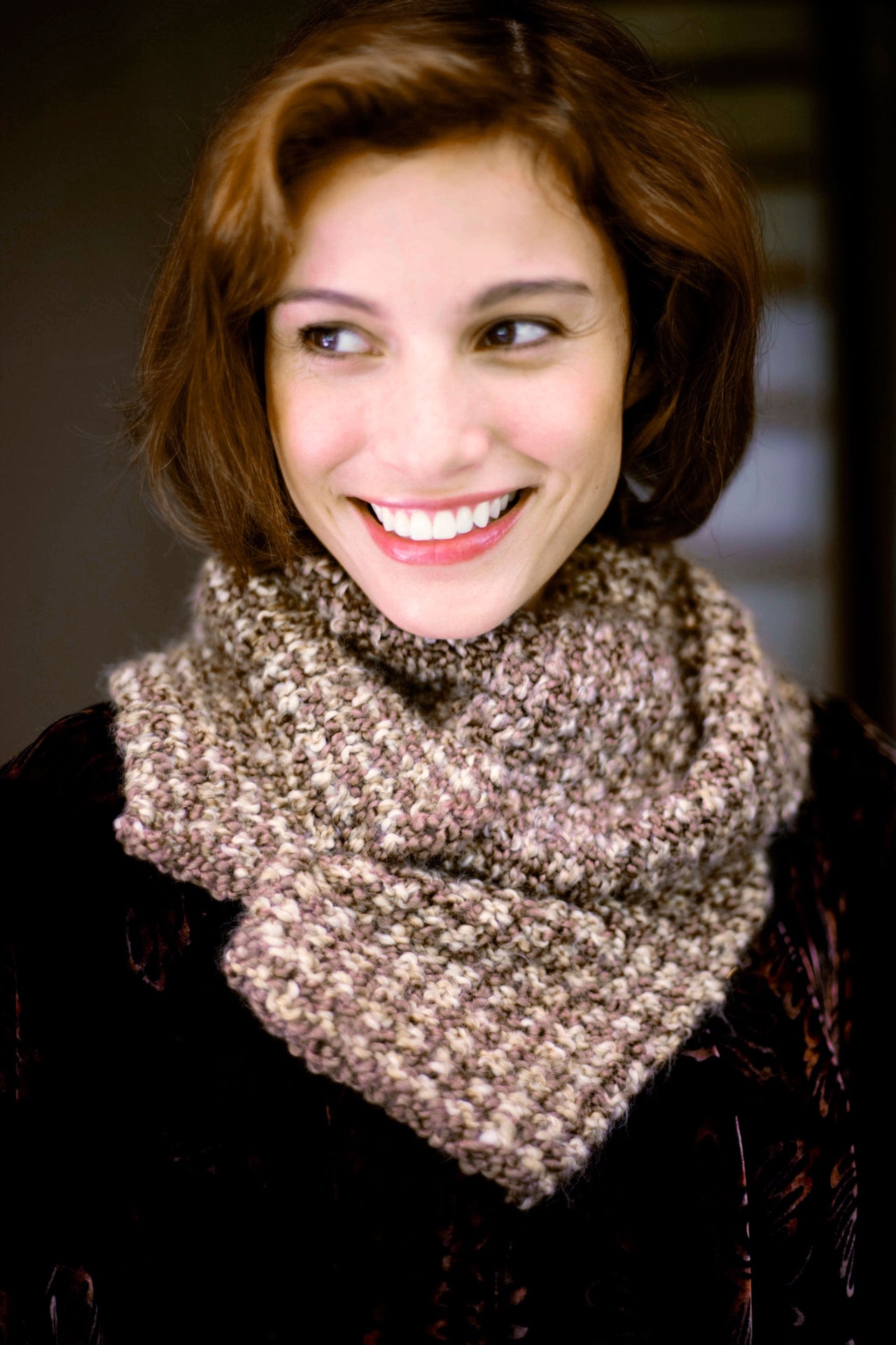 Two Color Tweed Scarf Knitting Pattern