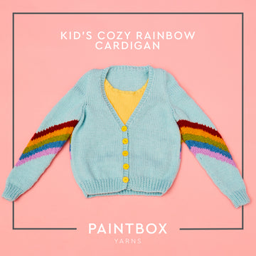 Paintbox Yarns Child's Cosy Rainbow Cardigan Knitting