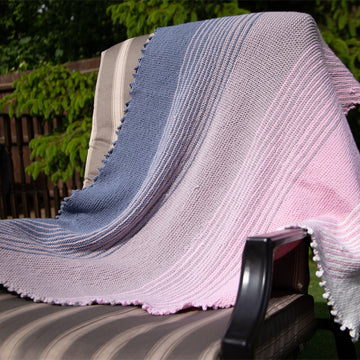 Deramores Ombre Shawl Wrap Knitting Pattern