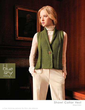 Blue Sky Fibers Shawl Collar Vest