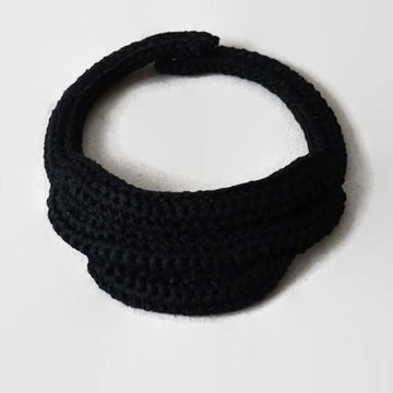 Black Crochet collar necklace