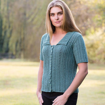 Double Eyelet Cardigan - #176