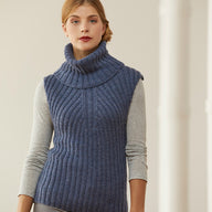 Tahki Yarns Margeret Cowl Vest Knitting Pattern