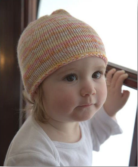 Plymouth Yarn Striped Baby Hat Knitting Pattern