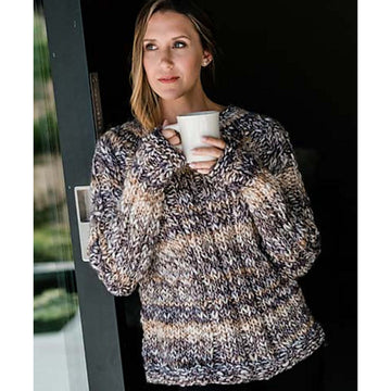 Trendsetter Yarns Me Classic Ribbed Cable Raglan Yoke Pullover