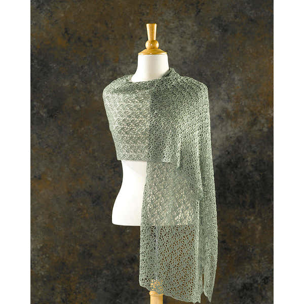 Valley Yarns Crocus Bud Crocheted Shawl Pattern Pattern