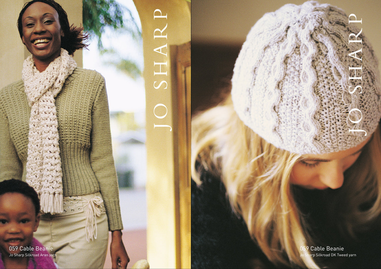 Jo Sharp Cable Beanie Hat Knitting Pattern