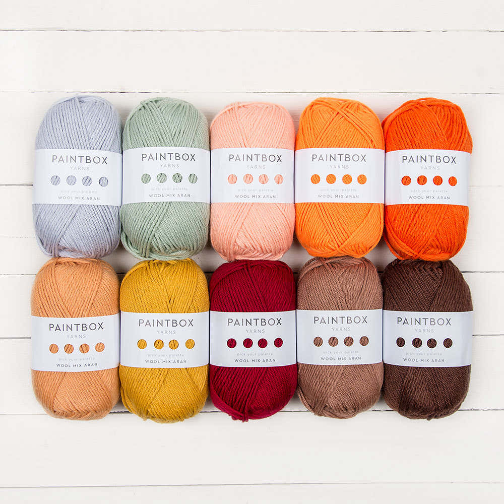 Paintbox Yarns Wool Mix Aran 10 Ball Color Pack Yarn - Wool Aran