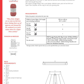 Sirdar 2615 Secret Power Cape in Snuggly Replay PDF