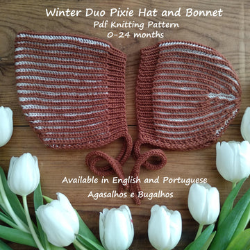 Winter Duo Baby Pixie Hat and Bonnet