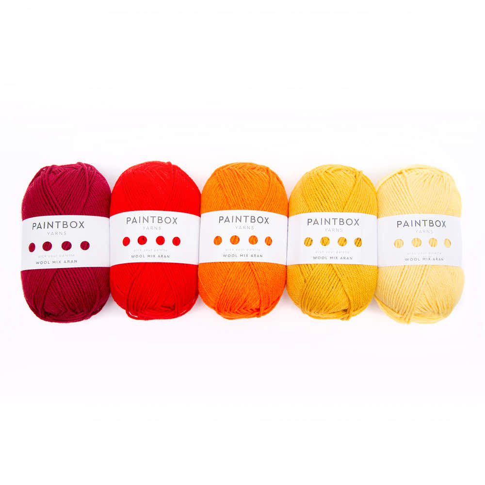 Paintbox Yarns Wool Mix Aran 5 Ball Color Pack Yarn - Wool Aran