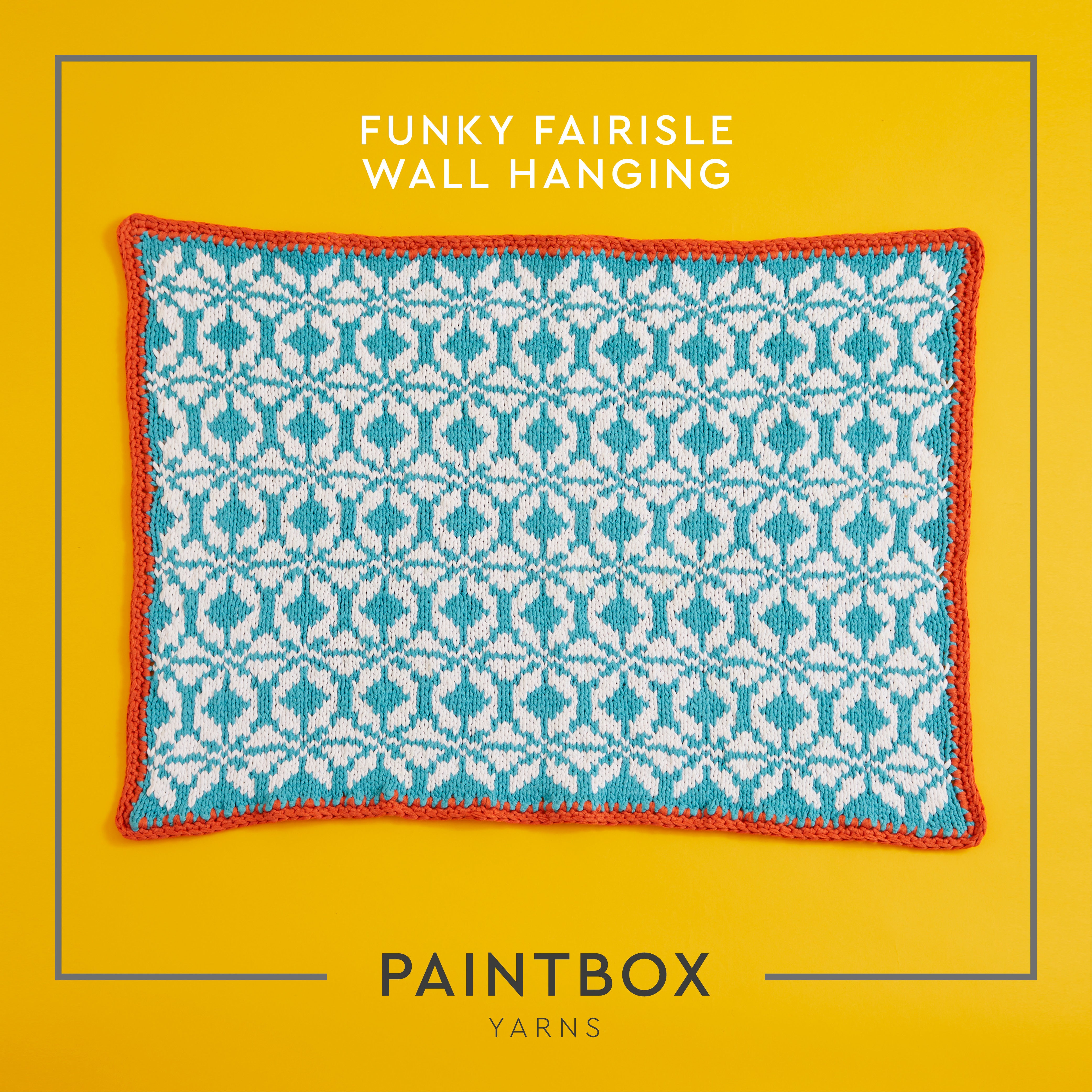 Paintbox Yarns Funky Fairisle Wall Hanging Knitting Pattern