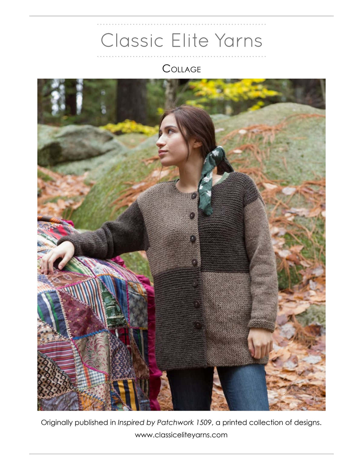 Classic Elite Yarns Collage Cardigan Knitting Pattern