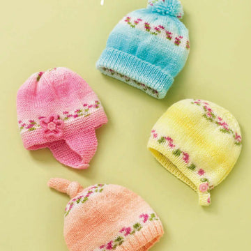 Hayfield Baby Hats Knitting Pattern