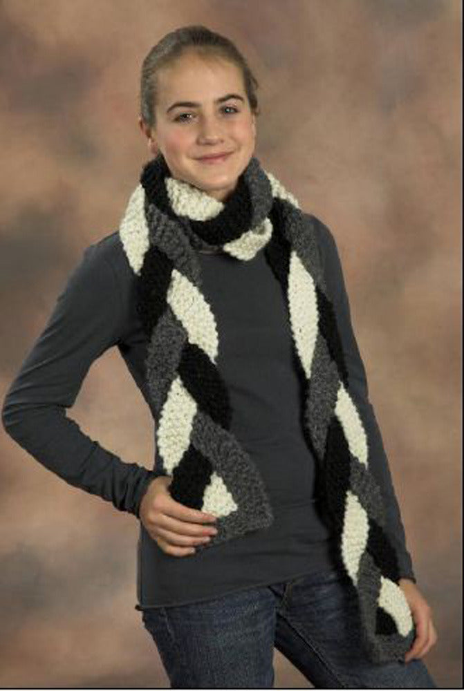 Braided Scarf in Plymouth Encore Mega - F356 - PDF