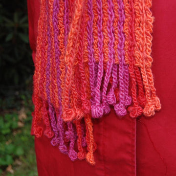 Bobble-Fringe Scarf