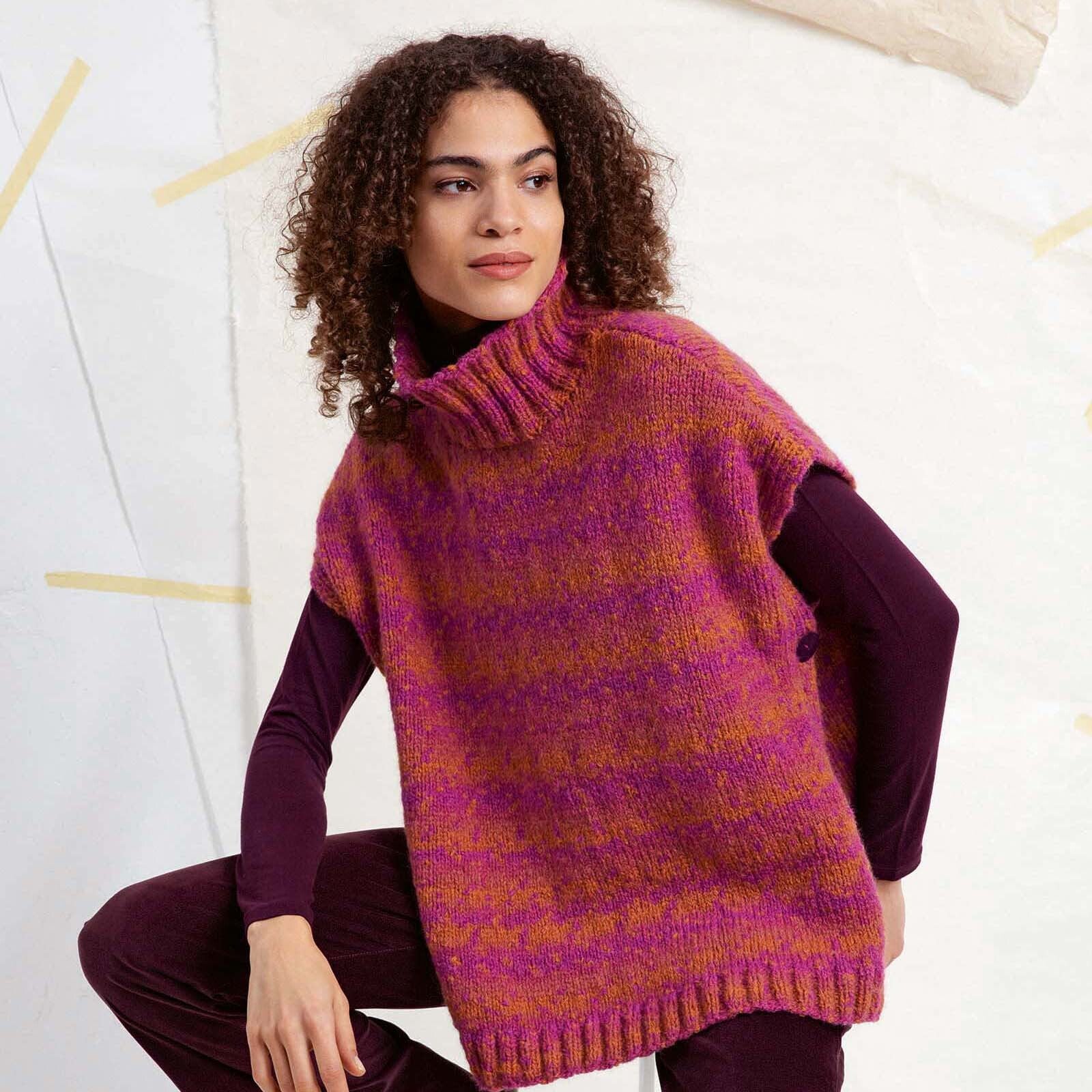 Lang PTO43-07 Poncho Cape Knitting Pattern