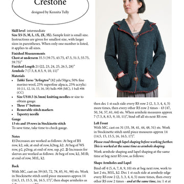 Wildflowerknits Crestone Coat Knitting Pattern