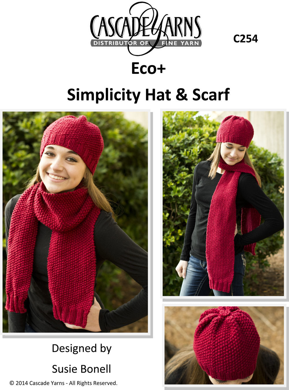 Simplicity Hat and Scarf Knitting Pattern