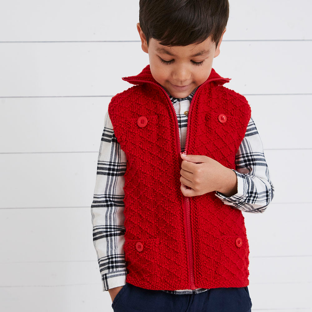 Debbie Bliss Zac Zip Up Knitting Pattern