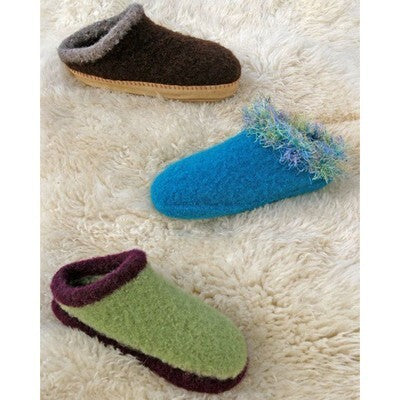Fiber Trends AC33 Felt Clogs Booties Knitting Pattern
