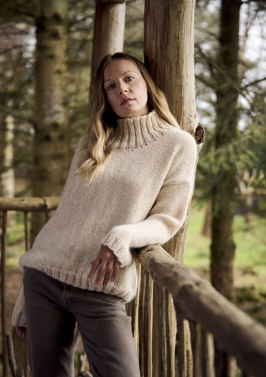 Forbes Sweater In Rowan Kid Classic Jumper Knitting Pattern