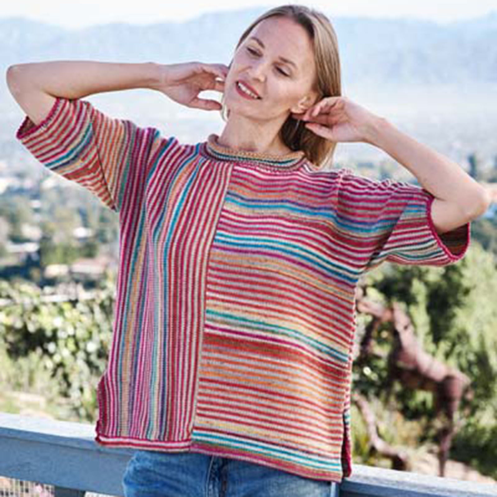 Trendsetter Yarns Celebrate Row Multidirectional T Top