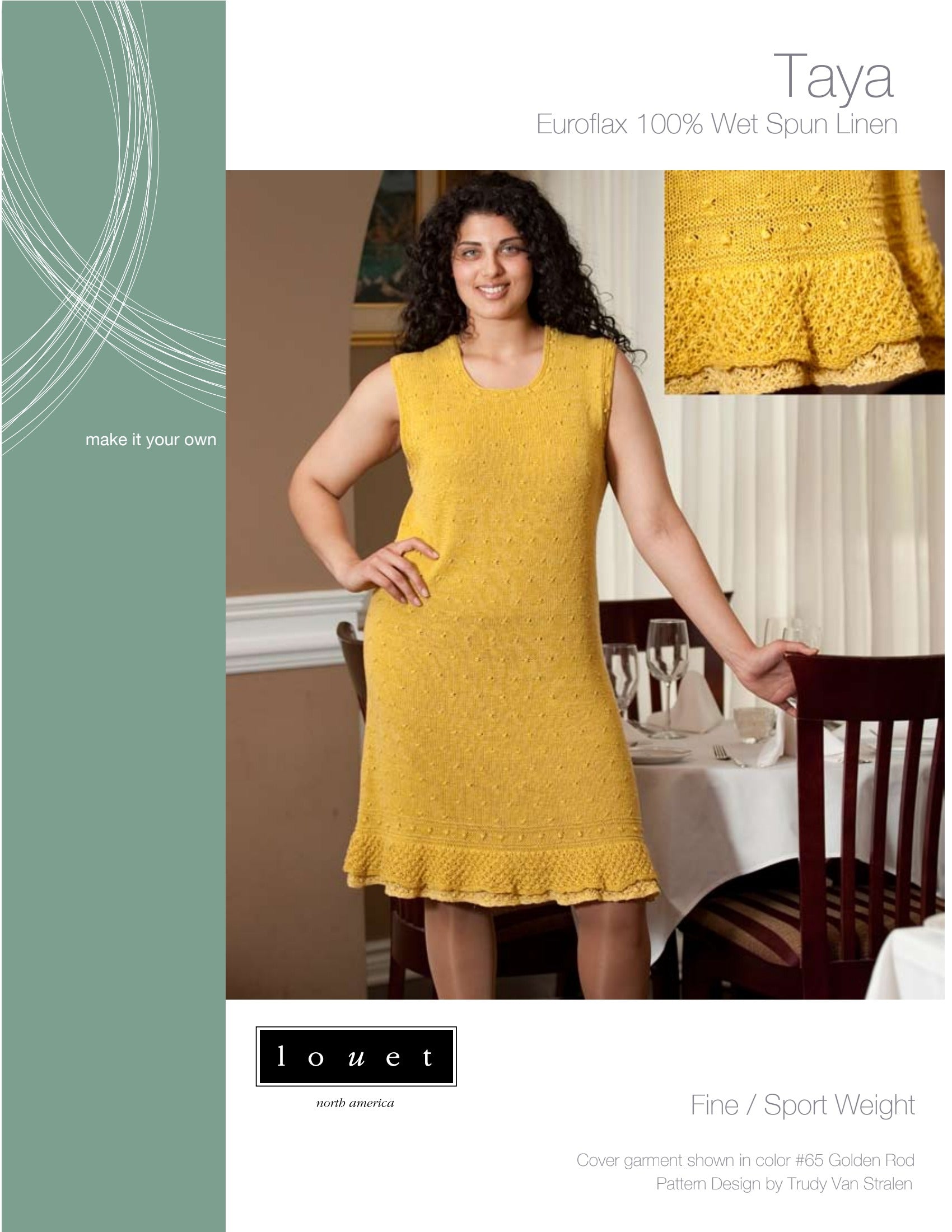 Louet Taya Dress Knitting Pattern