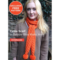 Debbie Bliss Cable Scarf Knitting Pattern