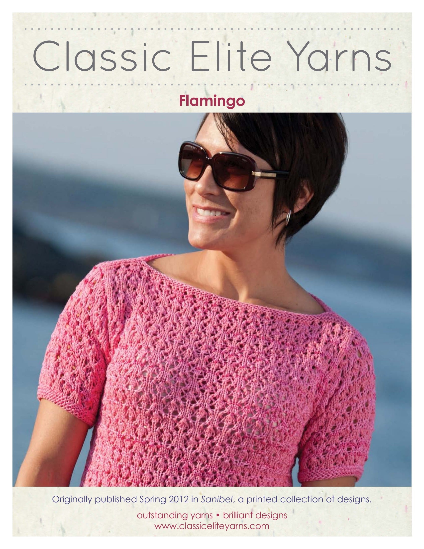 Classic Elite Yarns Flamingo Jumper Knitting Pattern