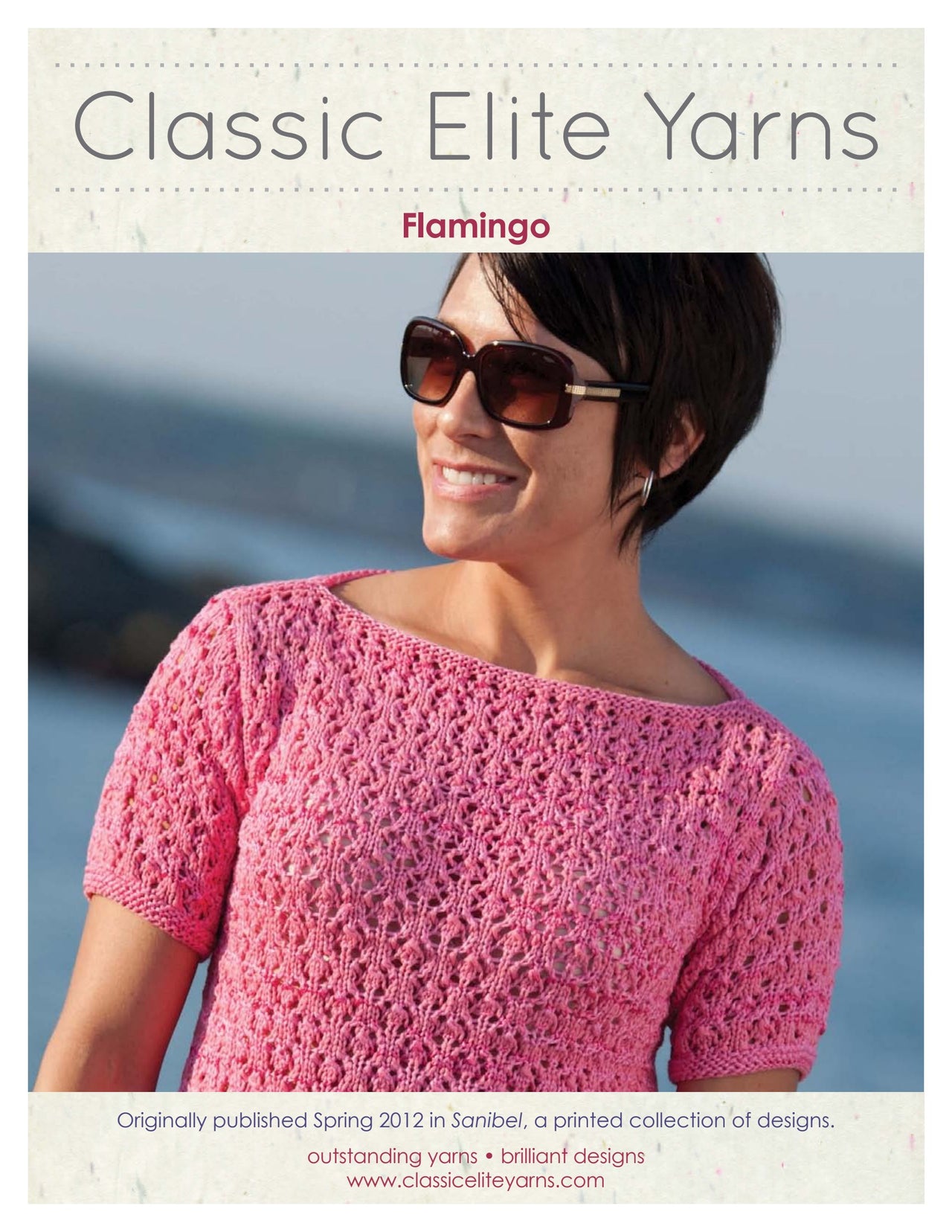 Classic Elite Yarns Flamingo Jumper Knitting Pattern