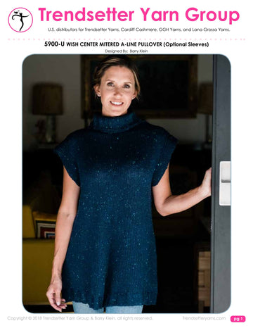 Trendsetter Yarns 5900U Wish - Center Mitered A-Line Pullover PDF