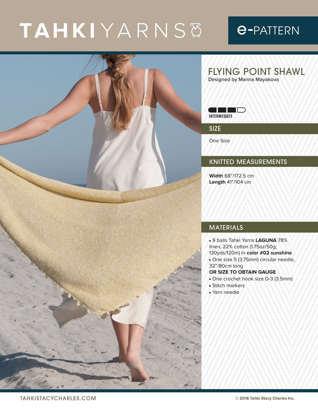 Tahki Yarns Flying Point Shawl PDF