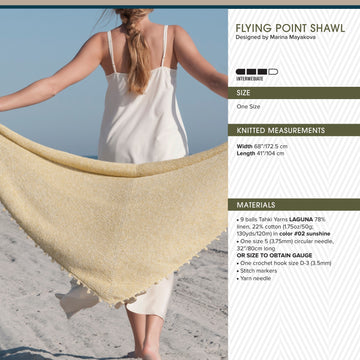Tahki Yarns Flying Point Shawl Knitting Pattern