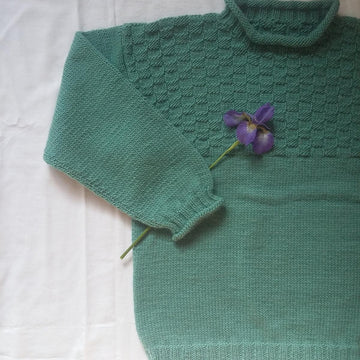 #28 Basketweave Pullover- Child & Adult Sweater