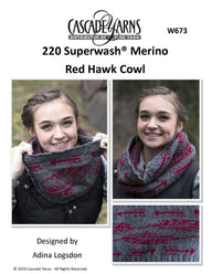Red Hawk Cowl Knitting Pattern