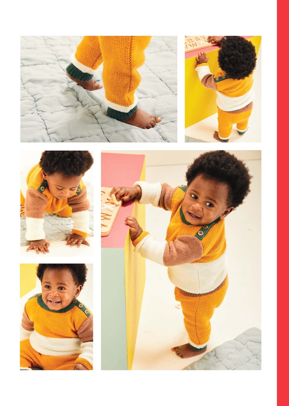 Sirdar Baby Colour Block Top & Trousers Knitting Pattern