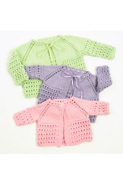 Plymouth Yarn 1354 Top Down Baby Jacket Knitting Pattern